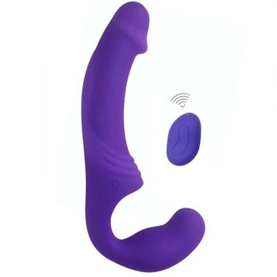 Erox Aphrodisia Double Rider Remote Control Strapless Strap-On Şarjlı Vibratör-Purple