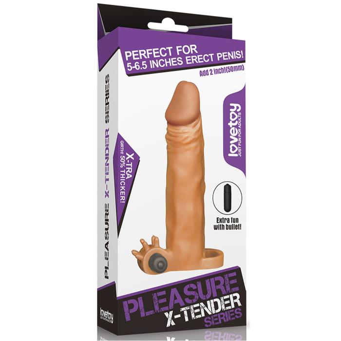 Lovetoy Pleasure X-Tender Vibrating Sleeve Titreşimli Penis Kılıfı LV1063B