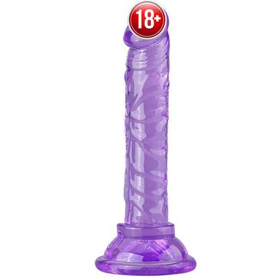 Xise Dildo Series Jelly Purple 14.5 cm Anal ve Vajinal Realistik Penis