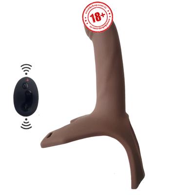 Aphrodisia Hollow Strap-On 6.7'' İçi Boş Titreşimli Kemerli Penis-Brown