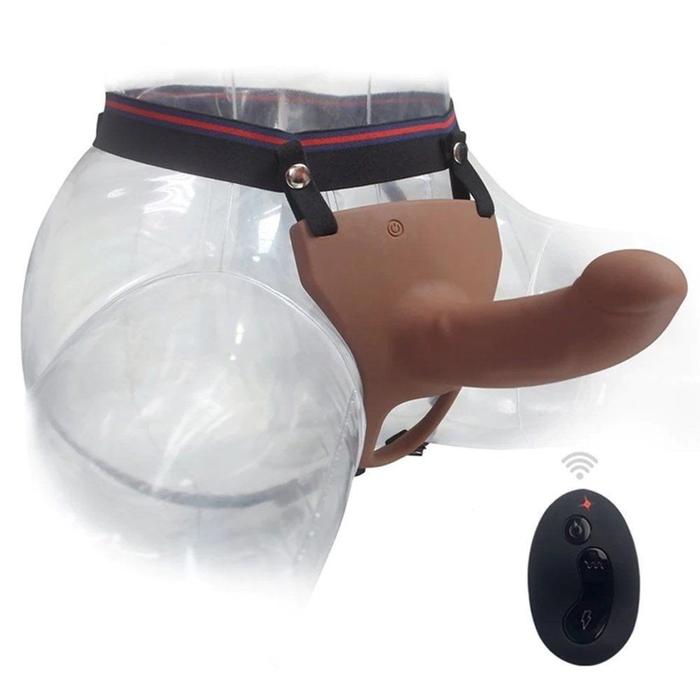 Aphrodisia Hollow Strap-On 6.7'' İçi Boş Titreşimli Kemerli Penis-Flesh