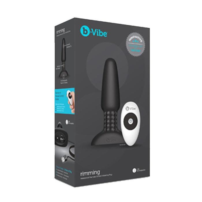 B-Vibe Rimming Remote Control Anal Plug 2 Black