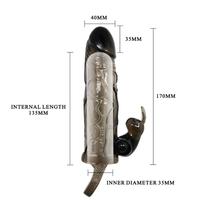 Baile Brave Man Penis Extension Klitoris Uyarıcılı Titreşimli Penis Kılıfı BI-026225-1