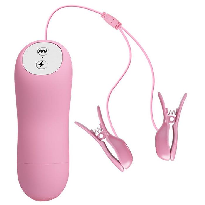 Baile Titreşimli Elektro Şoklu Meme Ucu Vibratörü Pembe BI-014648