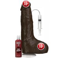 Doc Johnson Bust İt Squirting Cock Dildo Black Boşalabilir Realistik Penis