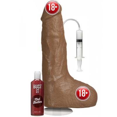 Doc Johnson Bust İt Squirting Cock Dildo Brown Boşalabilir Realistik Penis
