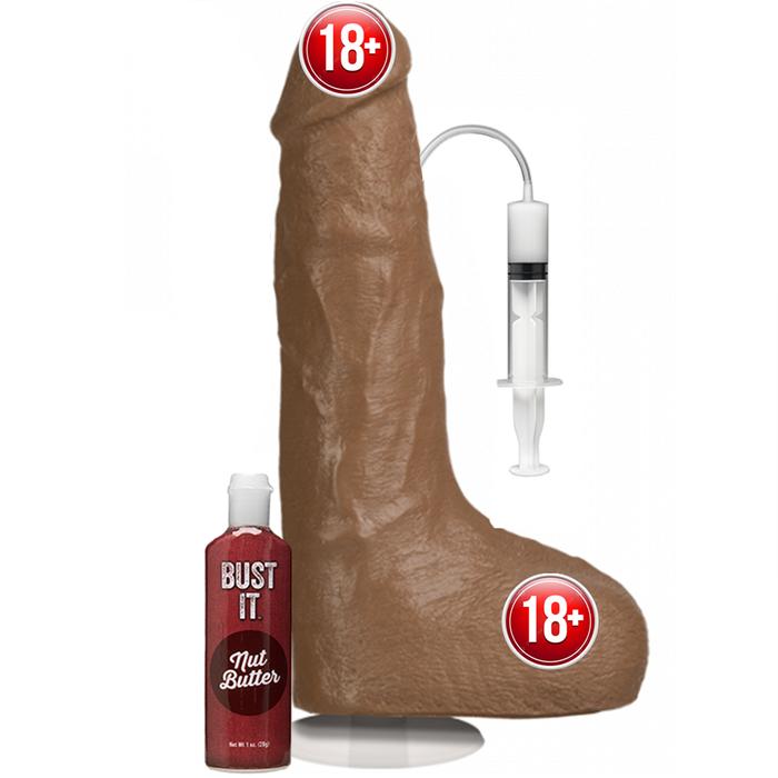Doc Johnson Bust İt Squirting Cock Dildo Brown Boşalabilir Realistik Penis