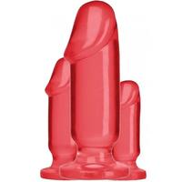 Doc Johnson Crystal Jellies Anal Tranier Kit Pink Jel Doku Anal Plug Seti