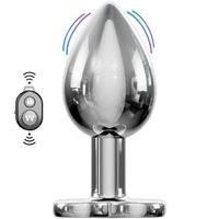 Sexual World Anal Play 10 Modlu Uzaktan Kumanda Titreşimli Metal Plug-Large