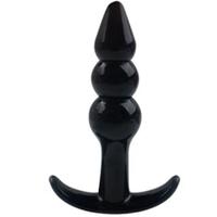 Erox Anal Plug Jelly Butt Plug Ribbled Siayh Silikon Anal Plug