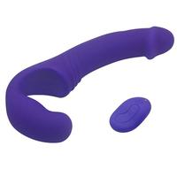 Aphrodisia Double Rider Remote Control Strapless Strap-On Şarjlı Vibratör-Purple