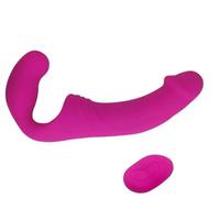 Aphrodisia Double Rider Remote Control Strapless Strap-On Şarjlı Vibratör-Pink