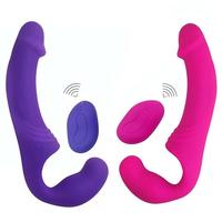 Aphrodisia Double Rider Remote Control Strapless Strap-On Şarjlı Vibratör-Purple
