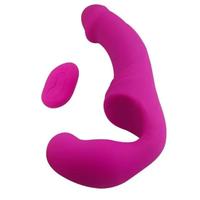 Aphrodisia Double Rider Remote Control Strapless Strap-On Şarjlı Vibratör-Pink