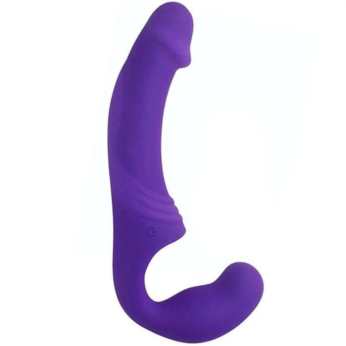 Aphrodisia Double Rider Strapless Strap-On Şarjlı Vibratör-Purple