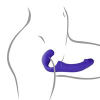 Aphrodisia Double Rider Strapless Strap-On Şarjlı Vibratör-Purple