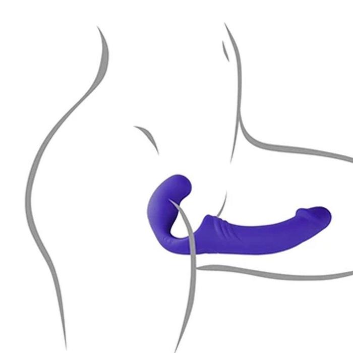Aphrodisia Double Rider Strapless Strap-On Şarjlı Vibratör-Purple