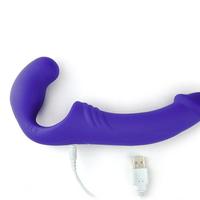 Aphrodisia Double Rider Strapless Strap-On Şarjlı Vibratör-Purple