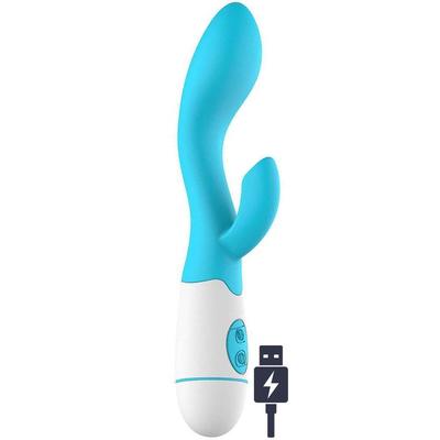 Sexual World Berius Curve Rechargeable G-Spot Rabbit Vibratör-Blue