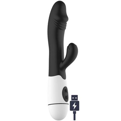Sexual World Berius Rechargeable Flexible G-Spot Rabbit Vibratör-Black