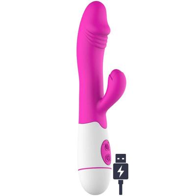 Sexual World Berius Rechargeable Flexible G-Spot Rabbit Vibratör-Pink