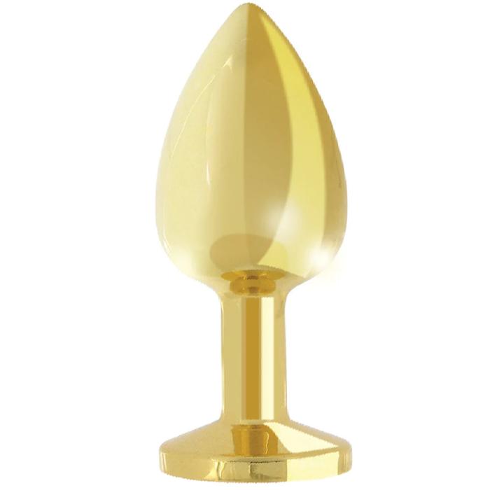 Sexual World Booty Jewellery Taşlı Gold Metal Anal Plug Small-Red