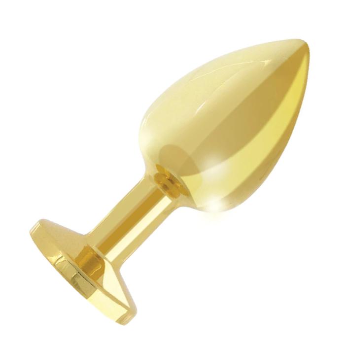 Sexual World Booty Jewellery Taşlı Gold Metal Anal Plug Small-Red
