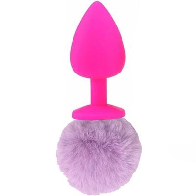 Erox Bunny Lilac Peluşlu Pembe Silikon Anal Plug