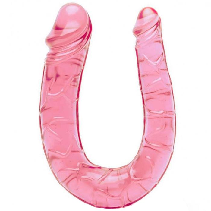 Erox Double Ended Jelly Dildo Pink 30 cm Çift Taraflı Jel Penis
