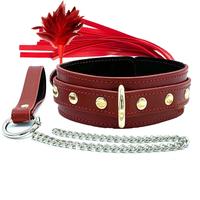 Erox Fetish Fantasy Series Collar Red Fetiş Boyun Tasması Seti