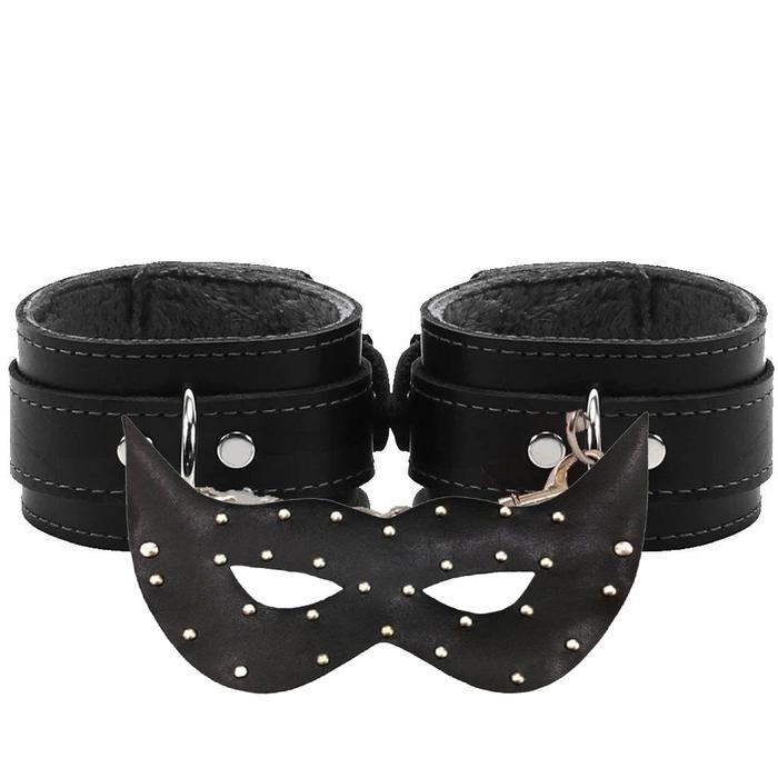 Erox Fetish Fantasy Series Leather Cuffs 2 Pcs. Black Fetiş Kelepçe Seti