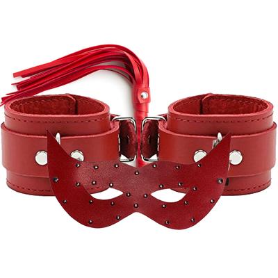 Erox Fetish Fantasy Series Leather Cuffs 3 Pcs. Fetiş Kelepçe Seti