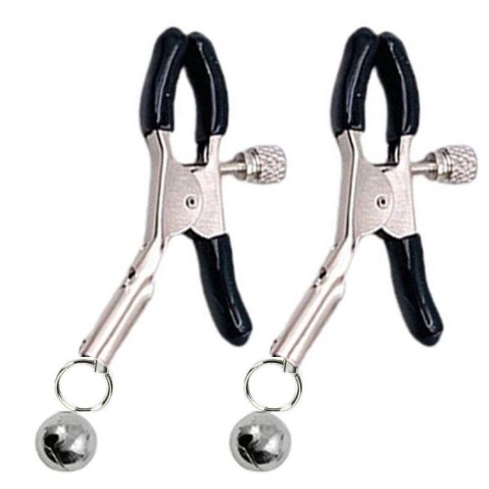 Erox Fetish Fantasy Series Nipple Clamps Gray Beads Göğüs Ucu Klipsi