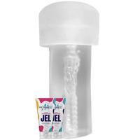 Erox Fun Long Pump Sleeve Transparent Uzun Vajina Başlık ve 2 Jel