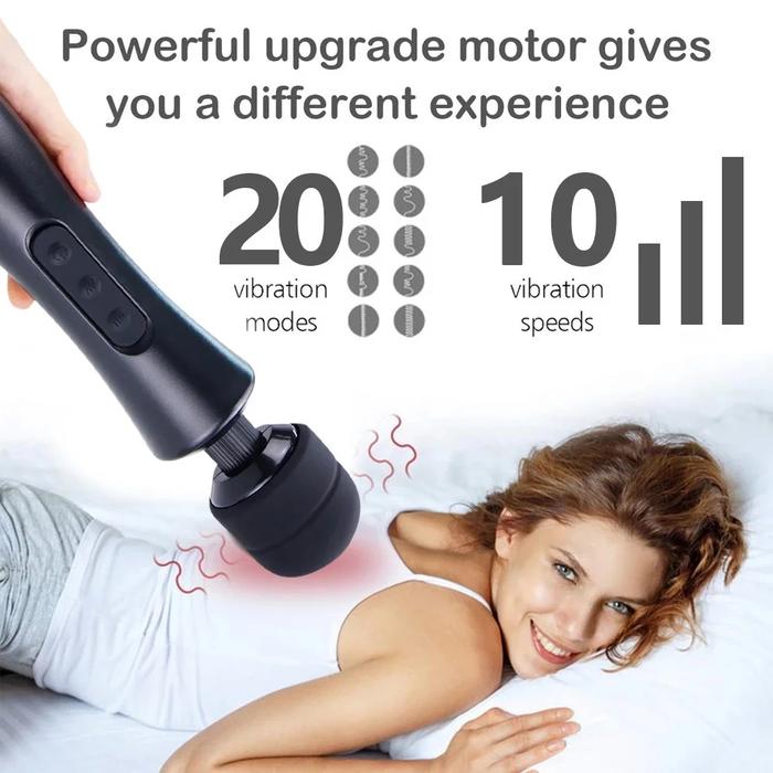 Sexual World Magic Wand Double Massager Masaj Wand Vibratör-White
