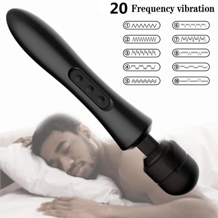 Sexual World Magic Wand Double Massager Masaj Wand Vibratör-White