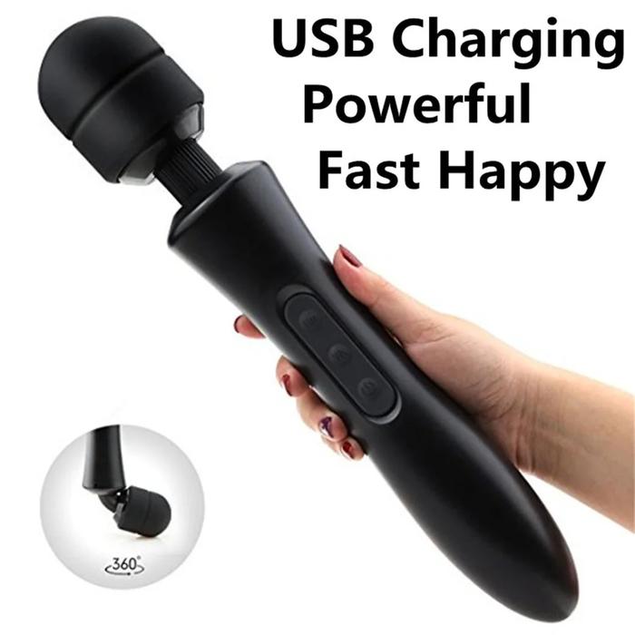 Sexual World Magic Wand Double Massager Masaj Wand Vibratör-White