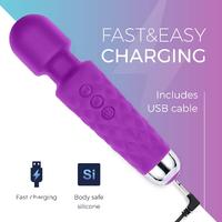 Erox Massage Vibes Purple 20 Mod Masaj Wand Vibratör