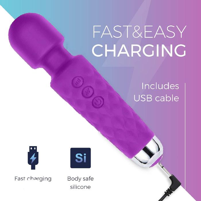 Erox Massage Vibes Purple 20 Mod Masaj Wand Vibratör