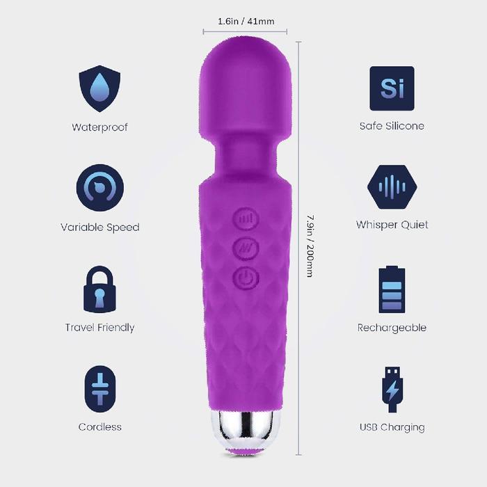 Erox Massage Vibes Purple 20 Mod Masaj Wand Vibratör
