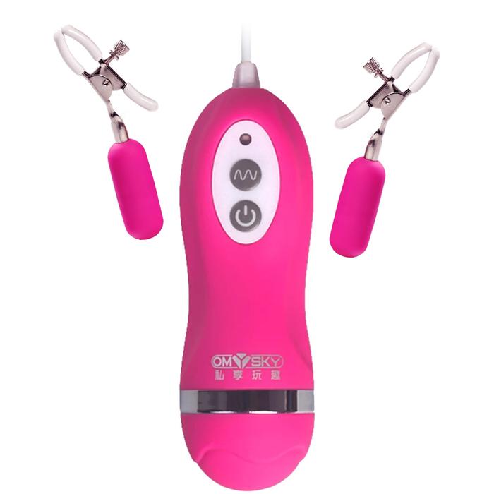 Erox Omksy Nipple Clips Vibe Titreşimli Meme Ucu Vibratörü Pembe