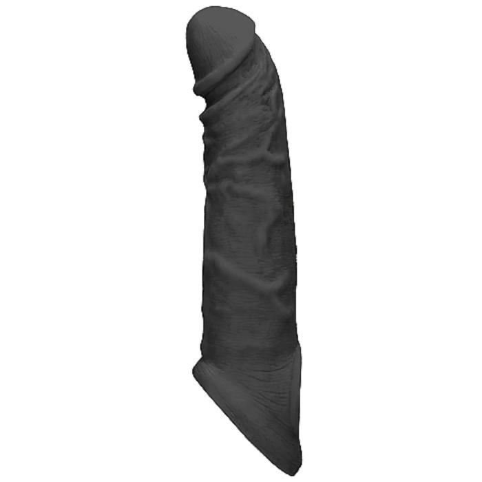 Erox Penis Sleeve With Extension Winxy Black Testis Geçirmeli Realistik Penis Kılıfı