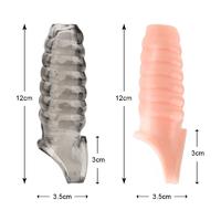 Erox Ribbed Sleeve Private Black Boğumlu Yarım Penis Kılıfı