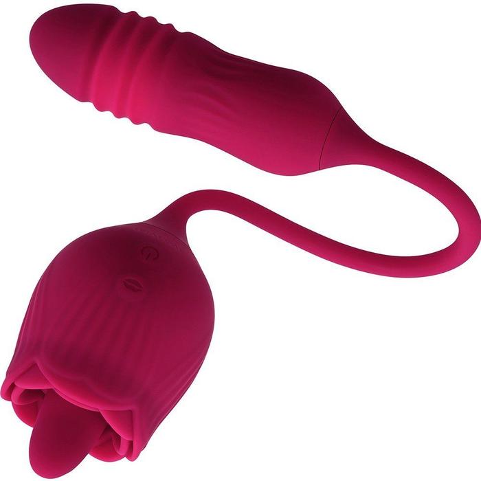 Erox Rose Tongue Dil ve İleri Geri Hareketli Gül Vibratör