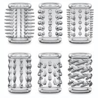 Erox Stretchy 6 Farklı Silikon Penis Kılıfı Set