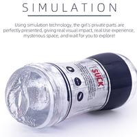 Erox Sucking Cup For Men Vibration Masturbation Çift Taraflı Realistik Titreşimli Vajina