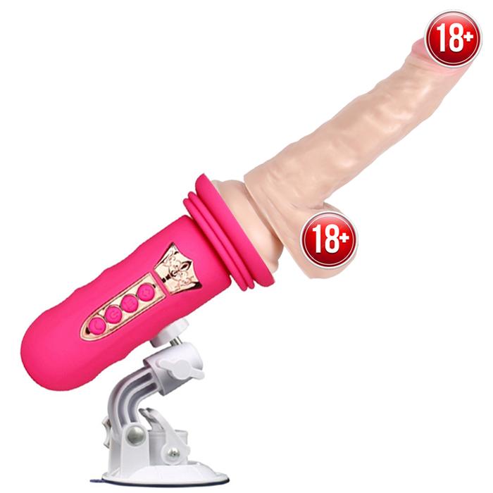Sexual World The Sex Machine With Dildo Realistik Penis Uyumlu Sex Makinesi-Pink