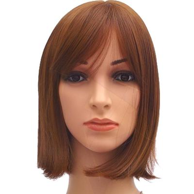 Erox Toupee Hair Kanekalon Fiber Sentetik Peruk Kahve İpek Saç