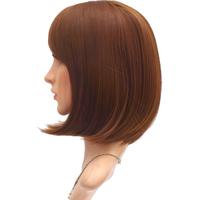 Erox Toupee Hair Kanekalon Fiber Sentetik Peruk Kahve İpek Saç