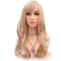Erox Toupee Hair Kanekalon Fiber Sentetik Peruk Sarı Uzun İpek Saç